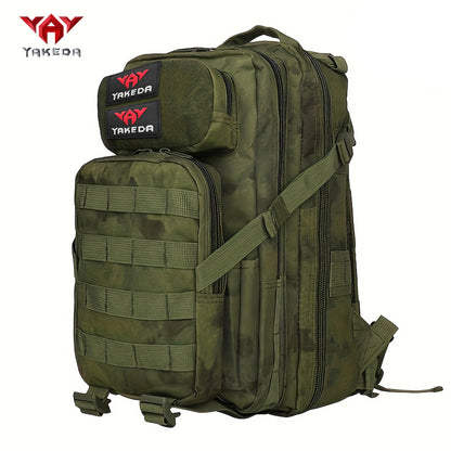 YAKEDA 30L multifunctional outdoor backpack with large capacity and multi compartment design, adjustable chest buckle