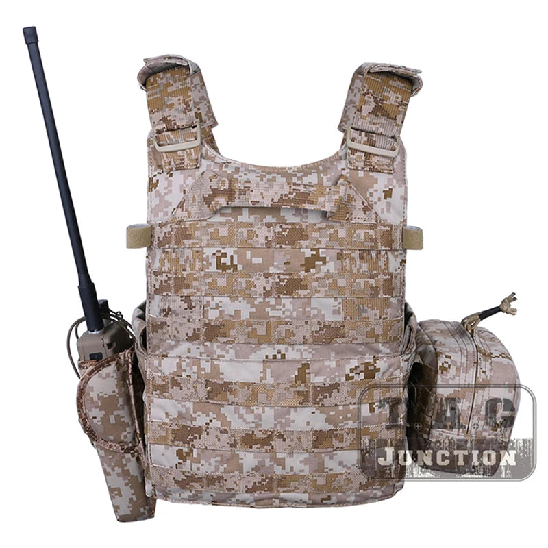 Emersongear LBT-6094A Men's AOR1 Color Tactical Combat Vest MOLLE Plate Carrier with Pouches for Military And Outdoor Use