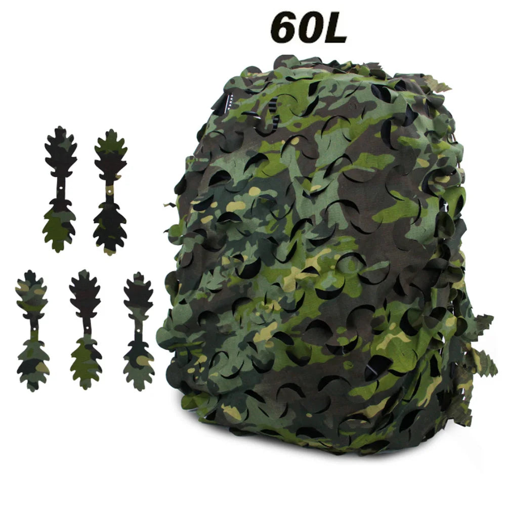 New Tactical 3D Camouflage Backpack Cover 60L 80L Outdoor Hunting Airsoft Backpack Cover Hunting Equipment