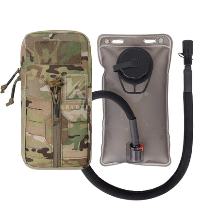 KRYDEX Tactical 1L Hydration Bladder Pouch MOLLE Hydra Carrier Pack 34oz Water Bag Outdoor Hiking Travel Accessories