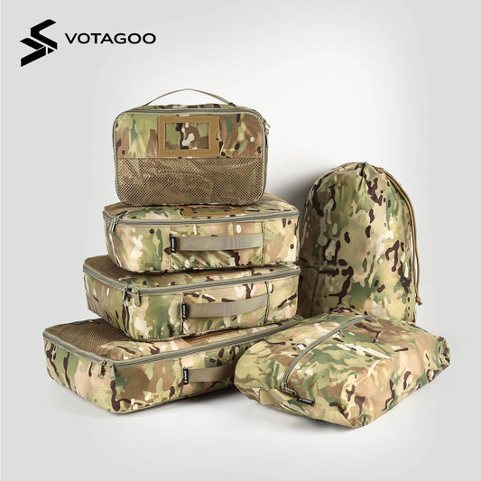 VOTAGOO Tactical Packing Cubes 6 Packs Lightweight Luggage Set Packing for Outdoor Organization Travel Accessories Bag Utility