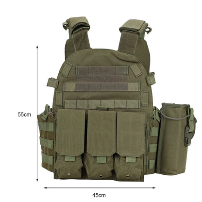 Nylon 600D Tactical Vest Body iujmor Hunting Carrier Airsoft Accessories Combat MOLLE Camo Military Army Vest CS Game Equipment