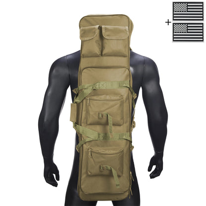 Outdoor hunting long equipment backpack multifunctional storage bag, adjustable shoulder straps, multiple storage pockets