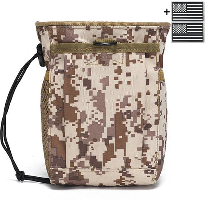 Multi functional storage bag MOLLE waist bag outdoor EDC practical drawstring storage bag, fabric wear-resistant and durable