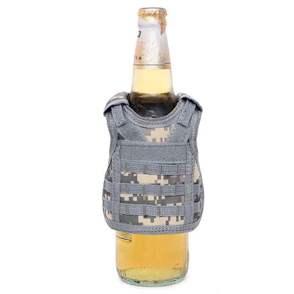 Beer Vest Mini  Premium Beer Bottle Pouch Molle Vest Beverage Cooler Wine Bottle Cover Holder Hunting Vests