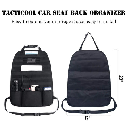 Molle Car Seat Back Organizer Panel Storage Pouch Universal Travel Vehicle Seat Cover Protector EDC Tool Bag Hunting Accessories