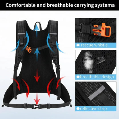 18L Outdoor Sports Backpack Nylon Waterproof Breathable Trail Cycling Pack Unisex Backpack for Hiking Mountaineering