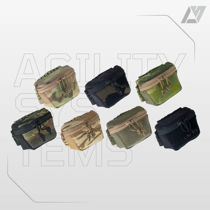 AS Smart System Helmet Rear Storage Pouch Fit Shaw Style Brain Pouch Tiger Spot 500D for Airsoft Wargame