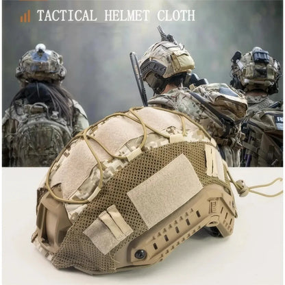 1000D Nylon Combat Helmet Cover for Fast MH PJ BJ Helmet Accessories Hunting Airsoft Headgear.with Elastic Cord