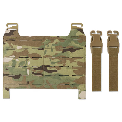 KRYDEX Tactical Laser Cut MOLLE Front Panel Detachable Flap Adapt G Hook Buckle For Plate Carrier Vest Chest Rig Accessories