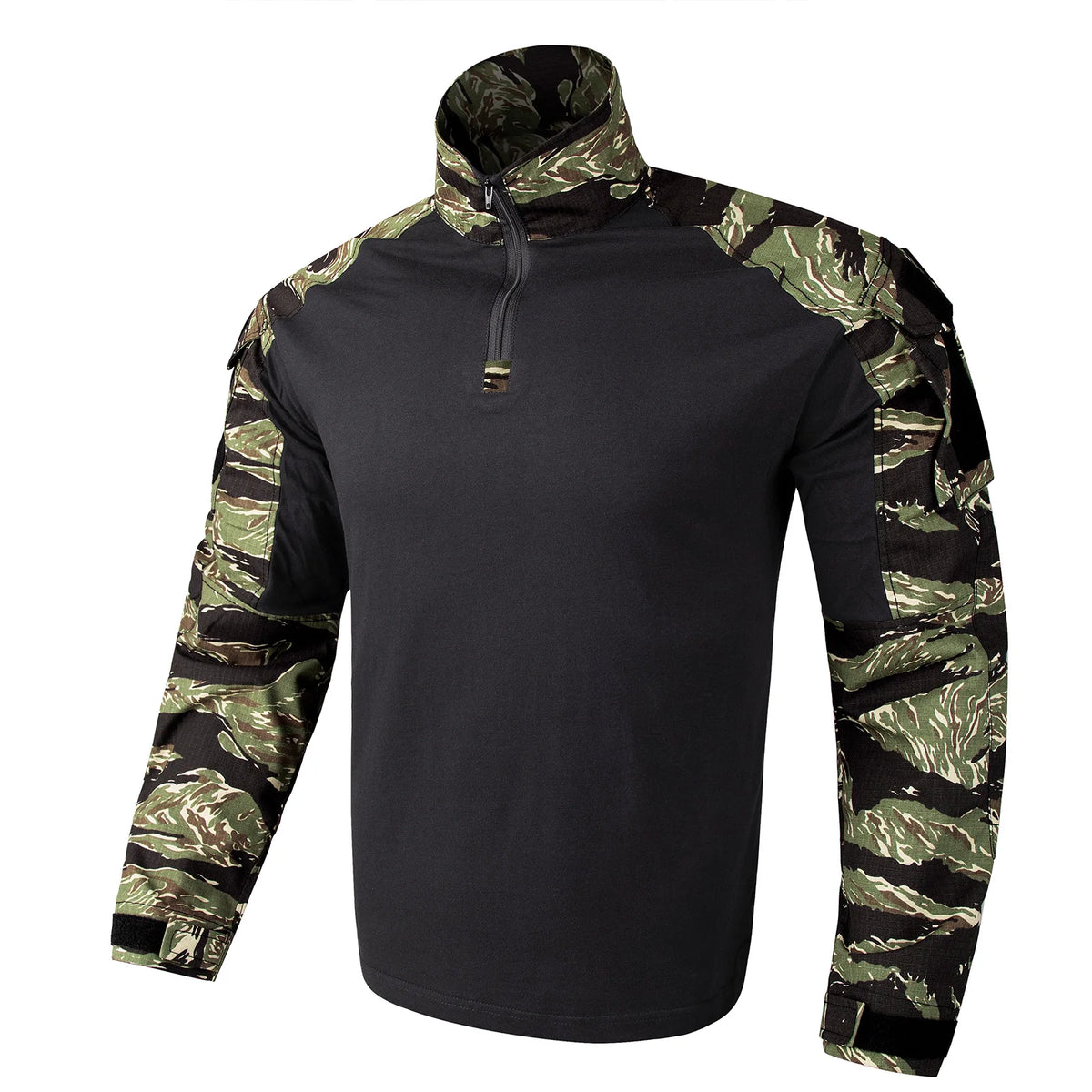 KRYDEX Combat G3 Shirt Tactical Hunting Outdoor Clothes Shirt with Elbow Pads Tiger Stripes Camo Ranger Green Gen3 Shirt