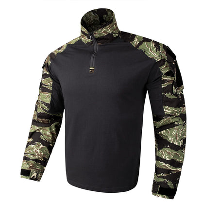 KRYDEX Combat G3 Shirt Tactical Hunting Outdoor Clothes Shirt with Elbow Pads Tiger Stripes Camo Ranger Green Gen3 Shirt