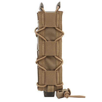 Tactical 9mm Extended Pistol Magazine Pouch Submachine Gun Long Single Mag MOLLE Malice Clip  MP5 MP7 UMP45 Airsoft Accessories