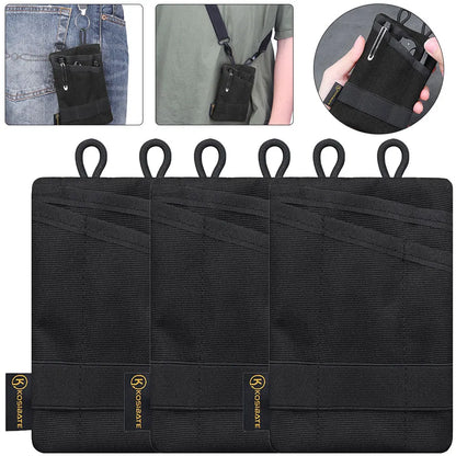 3Pcs Mini Pouch Sundries Bag Multifunctional Storage Bag Purse (Black)