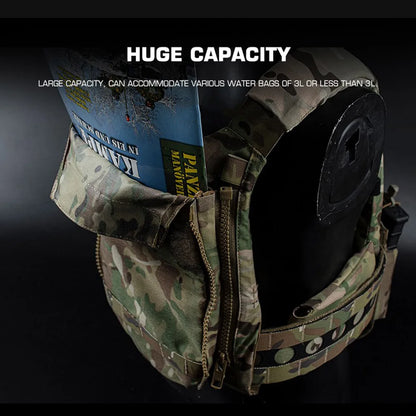 V5 FCPC Tactical Vest Backplate Supplement Sub-package Water Bag Double Zipper Militar Map Bag Hunting Airsoft Vest Accessories