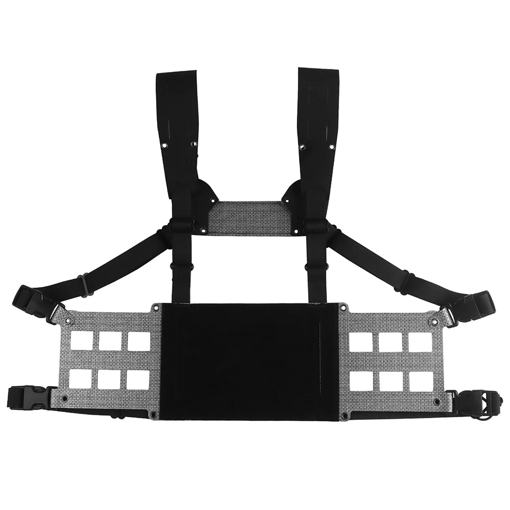 Ferro Style Tactical Chest Rig Wide V2 2nd Gen Lightweight Chesty Rig Hunting Vest Gear Extended Front Flaps Plate Carrier Adapt