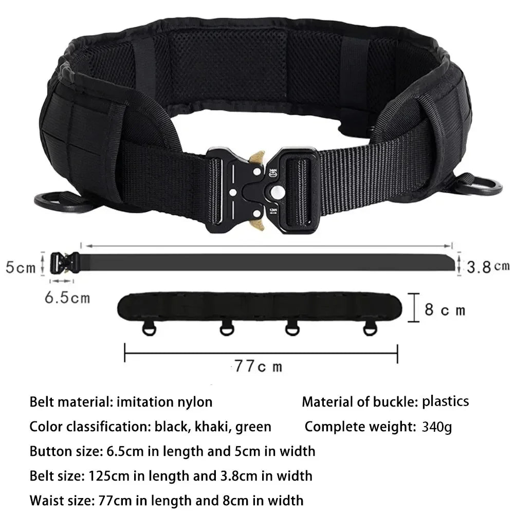 MOLLE Adjustable Tactical Waistbelt Quick Release Durable for Cs TrainingStylish Unisex Design Perfect for All Weather Combat