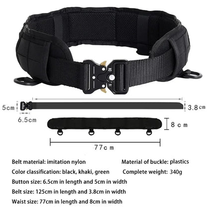 MOLLE Adjustable Tactical Waistbelt Quick Release Durable for Cs TrainingStylish Unisex Design Perfect for All Weather Combat