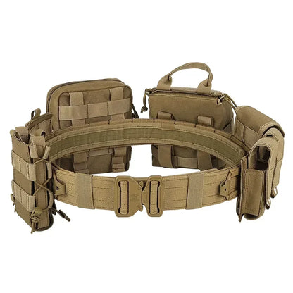 Tactical Vest Tactical Combat Duty Utility Belt Tactical Waist Bag 8 in 1 ATFG MOX Camouflage Molle Combat Belt With Pouches