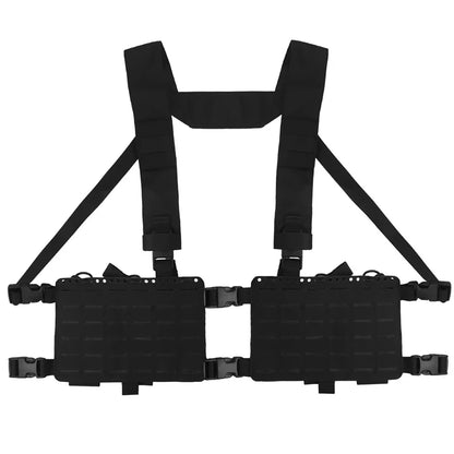 Alpha Tactical Chest Rig MOLLE System Modular Quick Release Vest fit  Airsoft Magazine Pouch Outdoor Hunting Waist Bag