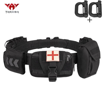 YAKEDA modular detachable recombination belt with quick release buckle waist belt MOLLE expansion gift D-shaped buckle