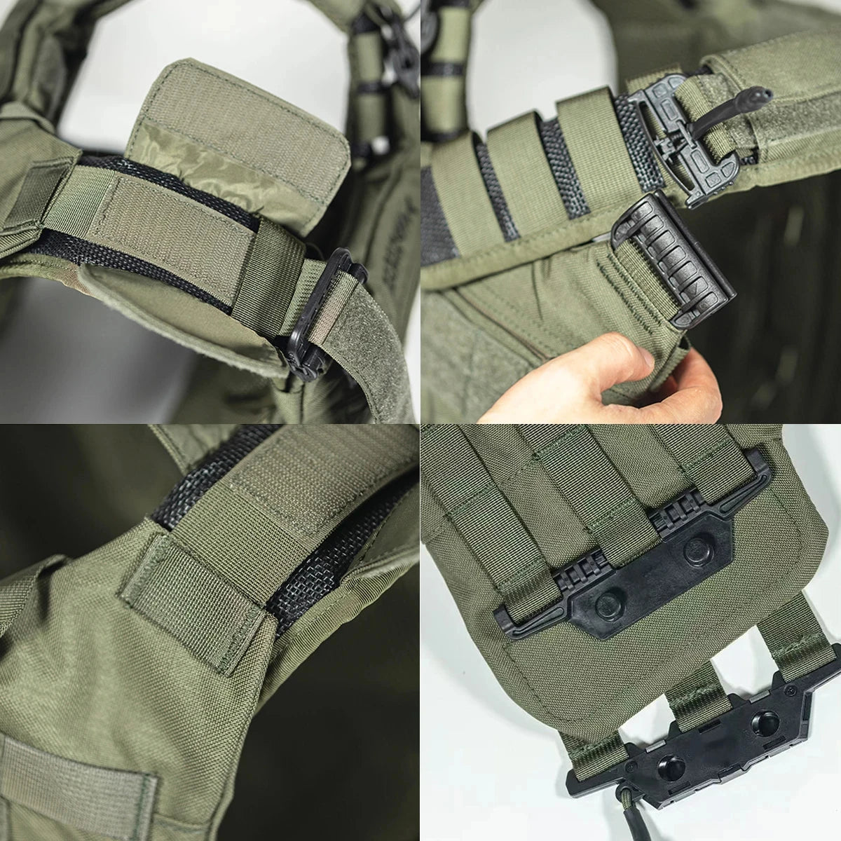 Tactical Quick-Release Vest Set Airsoft Adjustable Flame-Retardant Compact Vest with Magazine Pack Walkie-Talkie Bag for Hunting