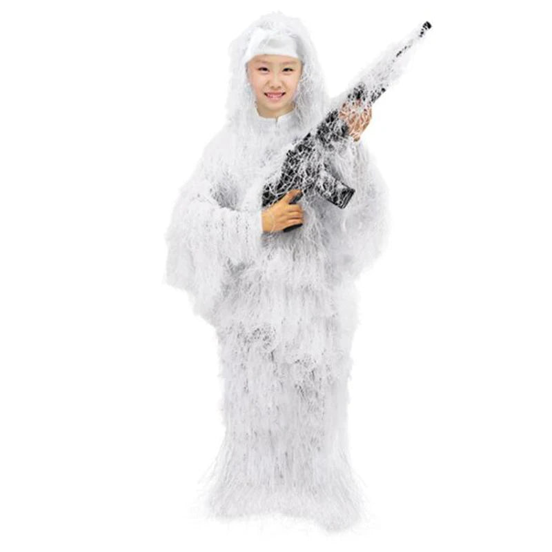 Camouflage Clothing 3D Withered Grass Ghillie Suit 5 PCS Sniper Hunting Suit Hunting Clothes Birding Suit