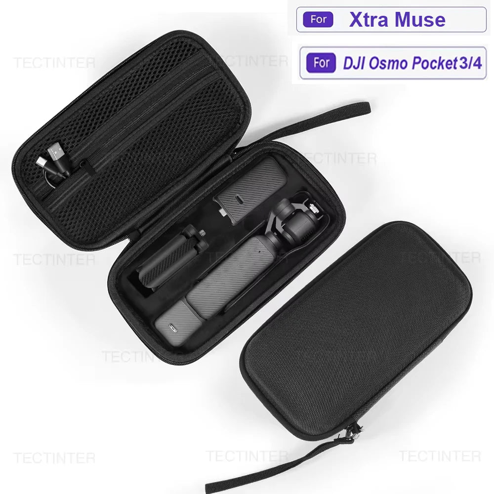 Carrying Case For DJI OSMO Pocket 3/4/Xtra Muse Accessories Travel Pouch Storage Bag EVA Shell with Hand Strap Camera Protector