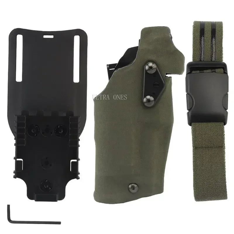 Airsoft Tactical Holster for G17 Gen4 19 with X300 X300U Light Quick Release Pistol Case with Strap Shooting Accessories