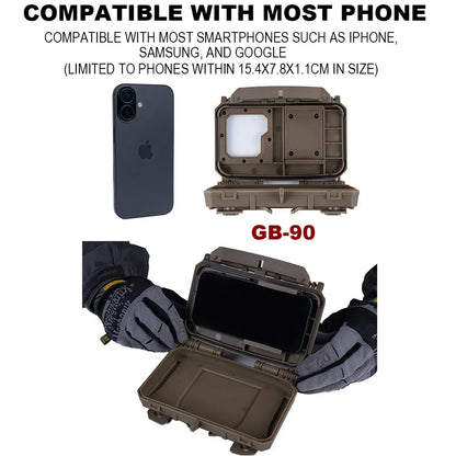 Tactical MOLLE Mobile Phone Box V2 Hunting Vest Navigation Board Instant Equipment Case for CS Airsoft Paintball War Games