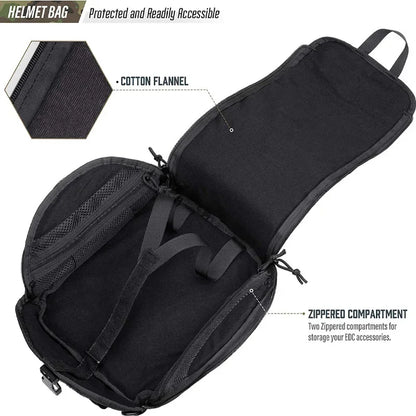 Tactical Helmet Bag Pack Multi-Purpose Molle Storage Carrying Pouch for Sports Hunting Shooting Combat Helmets