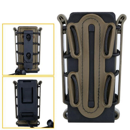 Tactical Molle 9mm Magazine Pouch Pistol Mag Holder with Belt Clip for Glock 17 19 Beretta M9 Fastmag Soft Shell Holster Hunting