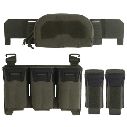 Tactical Multi-caliber Mag Pouch Placard 2nd Layer Admin Pouch Set MOLLE Quick Pull Hunting Combat Airsoft Vest Front Panel Gear