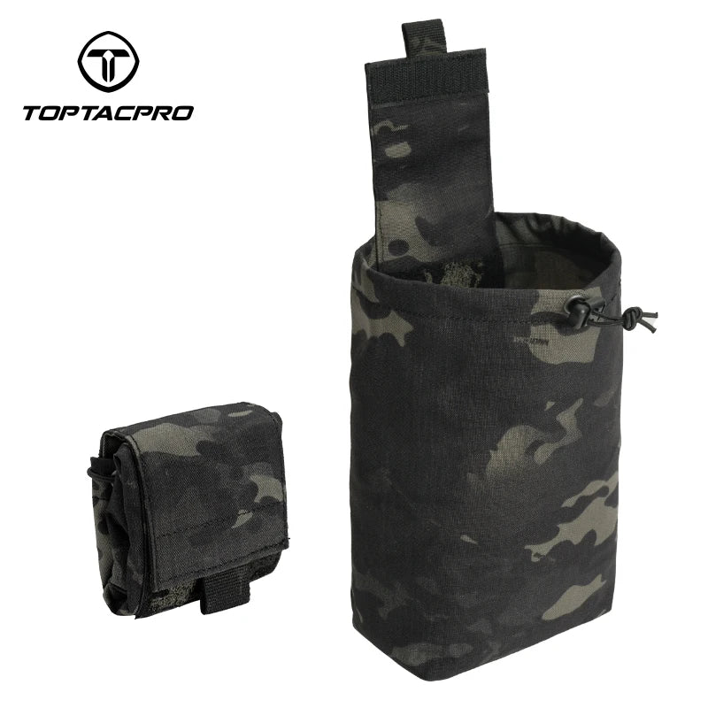 TOPTACPRO Tactical Mini Recycling Pouch EDC Dump Pouch Folding Small Waist Bag Belt Accessories 8534