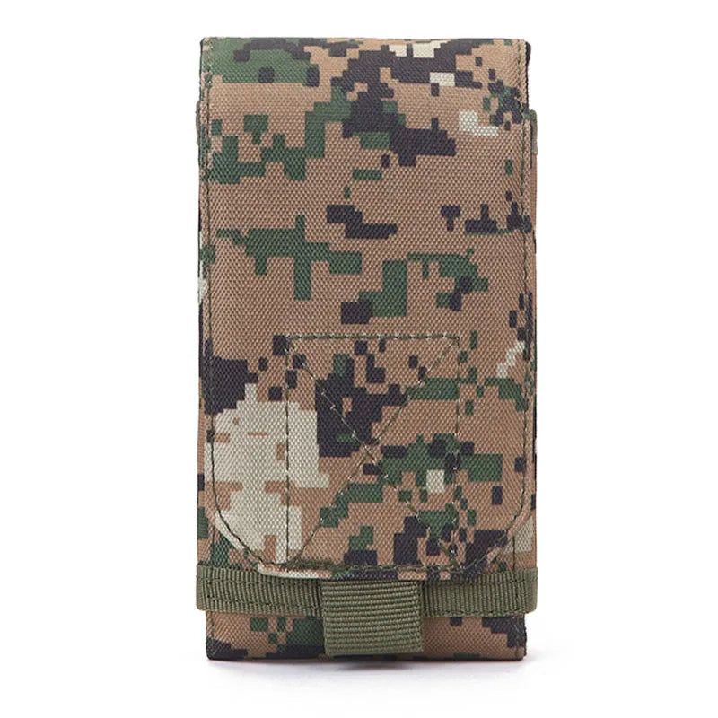 MOLLE Tactical Phone Pouch Outdoor Universal Smartphone Pouch 600D Nylon Belt Waist Bag for Hunting Travel Hiking