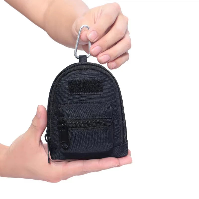 DIZETION Tactical Wallet EDC Molle Pouch Portable Key Case Outdoor Sports Coin Purse Hunting Bag Zipper Pack Multifunctional Bag