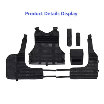 Tactical vest mesh multi pocket patrol security vest with adjustable vest