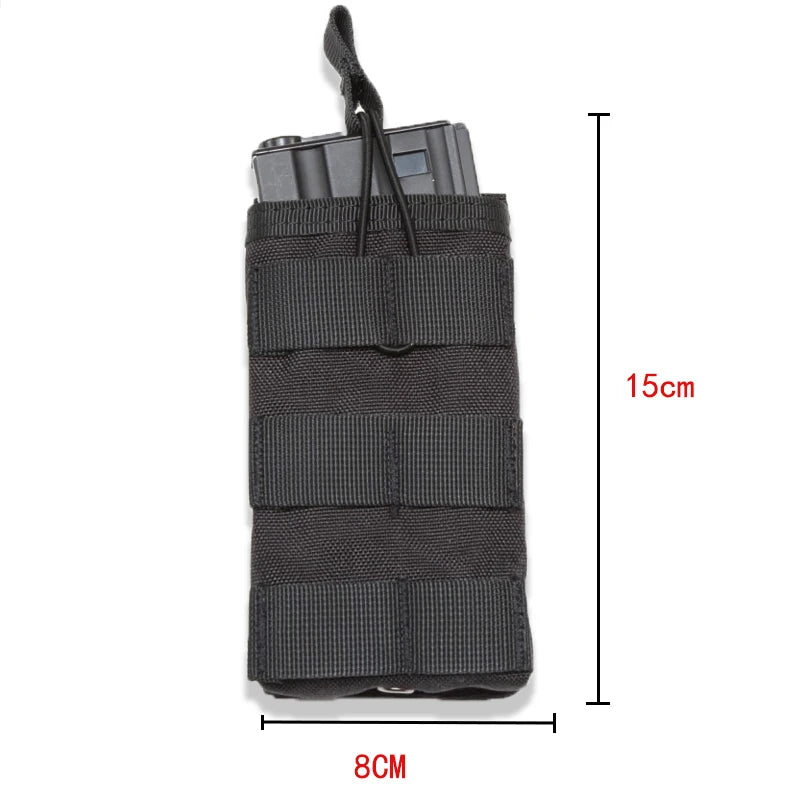 Tactical Vest Molle Accessories Bag AK M4 Open Top Molle Pouch Long Gun Single / Double /triple Magazine Pouch