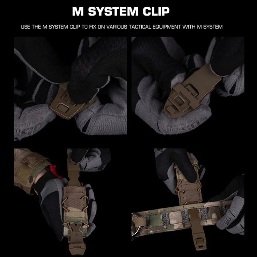 V2 Tactical Magazine Pouch Gen 2 Tiger 9MM Pistol Mag Bag Molle Flashlight Pouches Torch Holder Hunting Airsoft Knife Holster