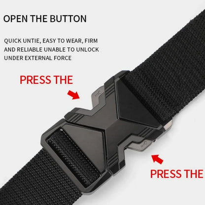 New 1pc The New Men's 125cm Buckle Belt Nylon Braided Lightweight Breathable Daily Commuter Men's Belt