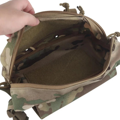 Tactical SS Style Abdominal Dangler Drop Storage Pouch  Box MOLLE Waist Bag Fit Plate Carrier Vest Airsoft CS Game Hunting