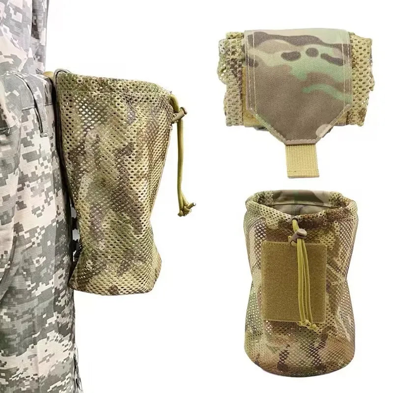 Tactical Molle Folding Dump Pouch Drawstring Magazine Utility Pouch Waist Bag Roll Up Foldable Recovery Tool Pack EDCStorage Bag