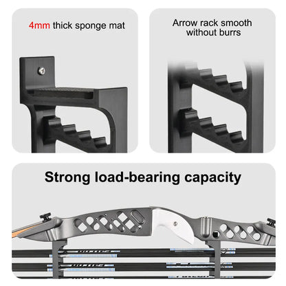 Hot Compound Bow Stand Arrow Holder Wall Mount Recurve Arch Ledge Composite Bow Support Hunting Bow Hanger Archery Arrow Rest