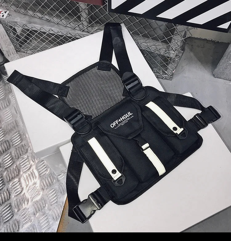 Tactical Vest Nylon military Vest chest rig Pack Pouch Holster Tactical Harness walkie talkie radio Waist Pack Trendy Chest Bag