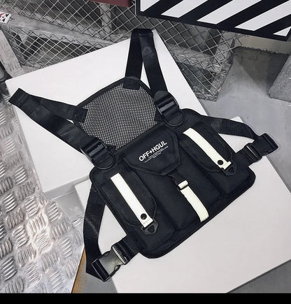 Tactical Vest Nylon military Vest chest rig Pack Pouch Holster Tactical Harness walkie talkie radio Waist Pack Trendy Chest Bag