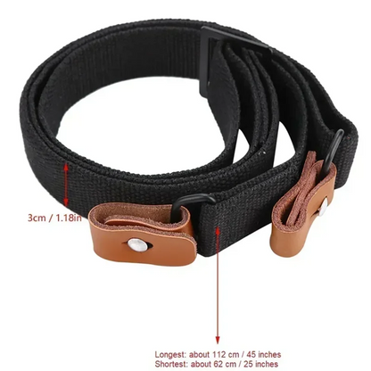 Original Gun Sling Airsoft Military Hunting Shooting Adjustable Leather Two Point Tactical AK Rifle Strap Outdoor Survival Belt