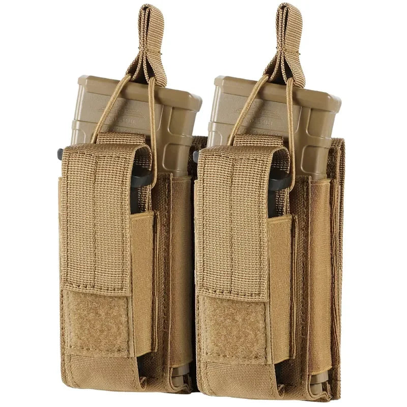 Molle Magazine Pouch Holder Open Top Single Double Triple Rifle Pistol Mag Carrier for M4 M16 AK AR M1911 9mm