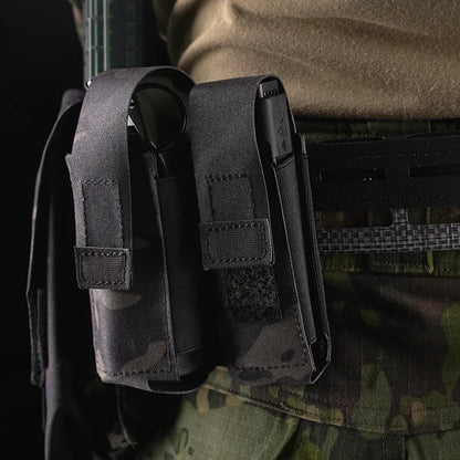 Multi-functional tool kit adhesive surface opening and closing molle mounting elastic material multiple adaptations