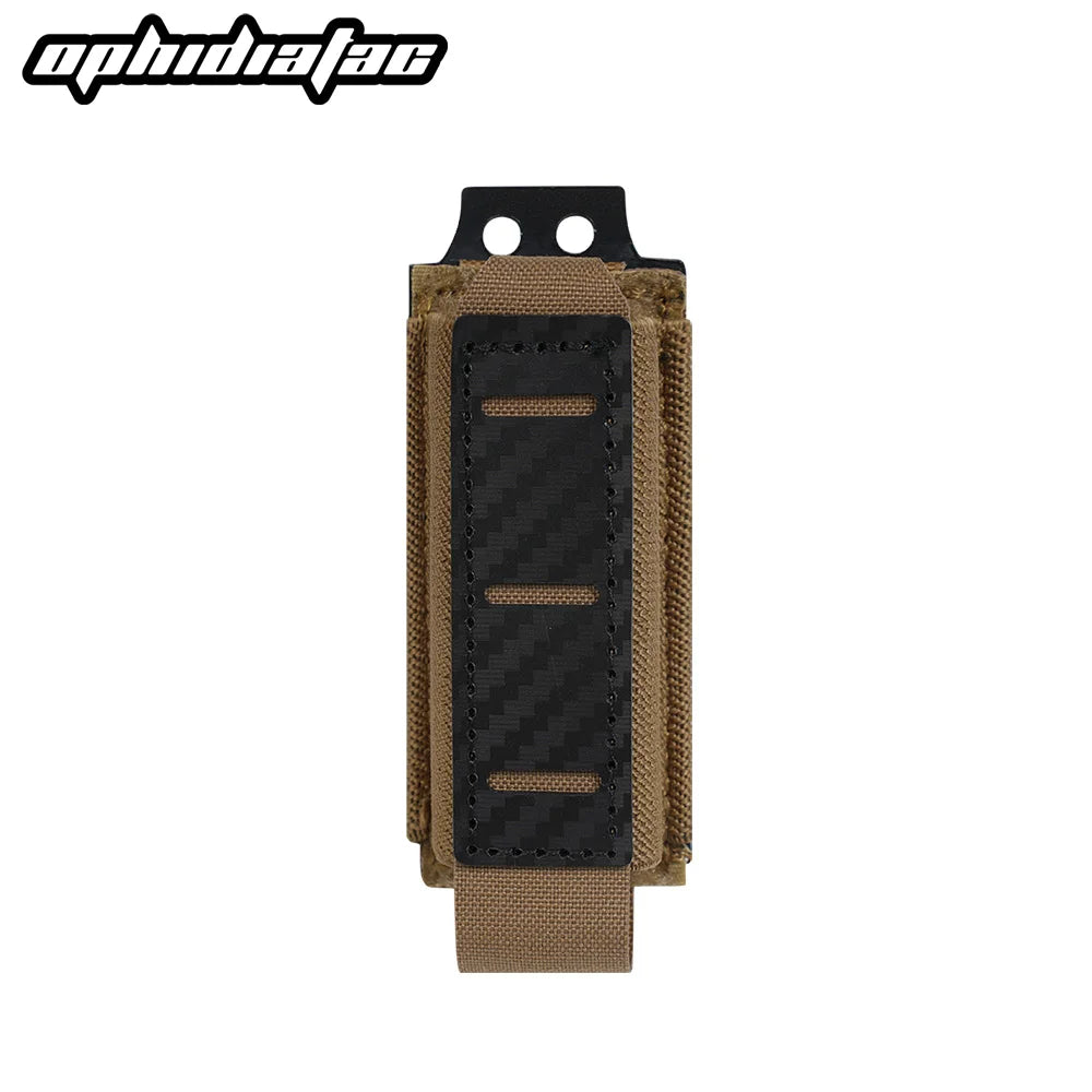OphidianTac Magazine Pouch 9mm Single Double Triple Magazine Carrier Carbon Fiber MOLLE System Bullet Magazine Pouch