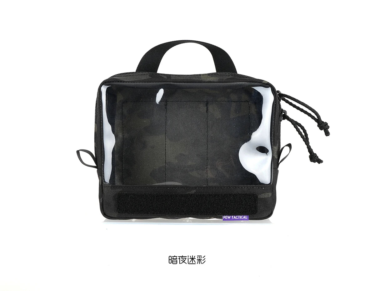 Visual Organizing And Storage Bag Made Of PET Material With Transparent Window Back Hook